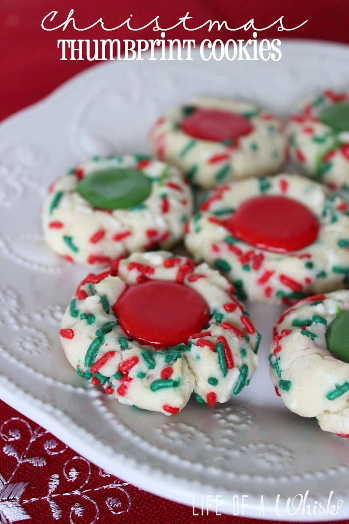 Thumbprint Cookies Recipe
 Christmas Thumbprint Cookies lifeofawhisk