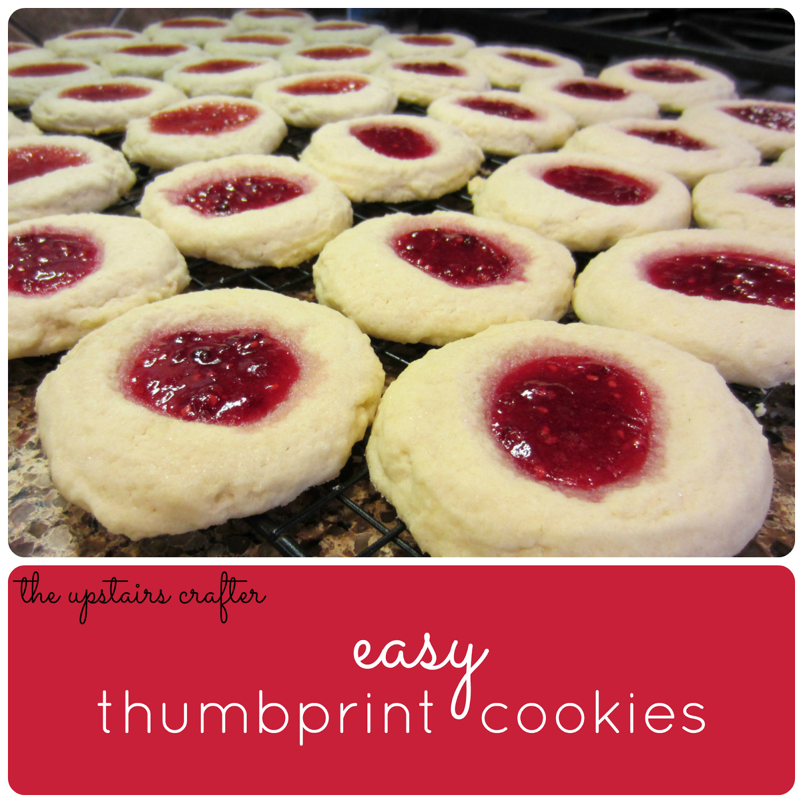 Thumbprint Cookies Recipe
 The Upstairs Crafter Easy Thumbprint Cookies