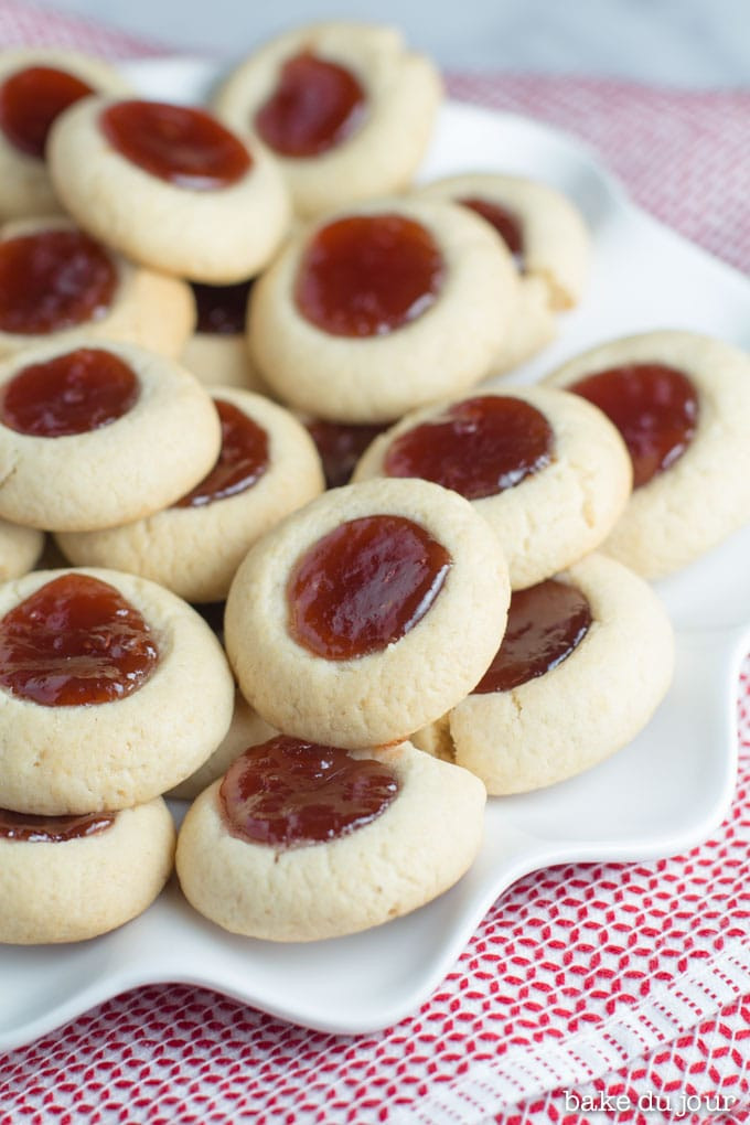 Thumbprint Cookies Recipe
 Strawberry Jam Thumbprint Cookies – Bake du Jour
