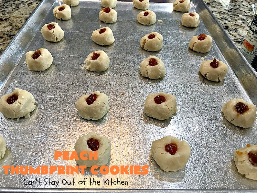 Thumbprint Cookies With Icing
 Peach Thumbprint Cookies – Can t Stay Out of the Kitchen