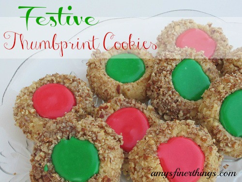 Thumbprint Cookies With Icing
 Festive Thumbprint Cookies The Finer Things in Life