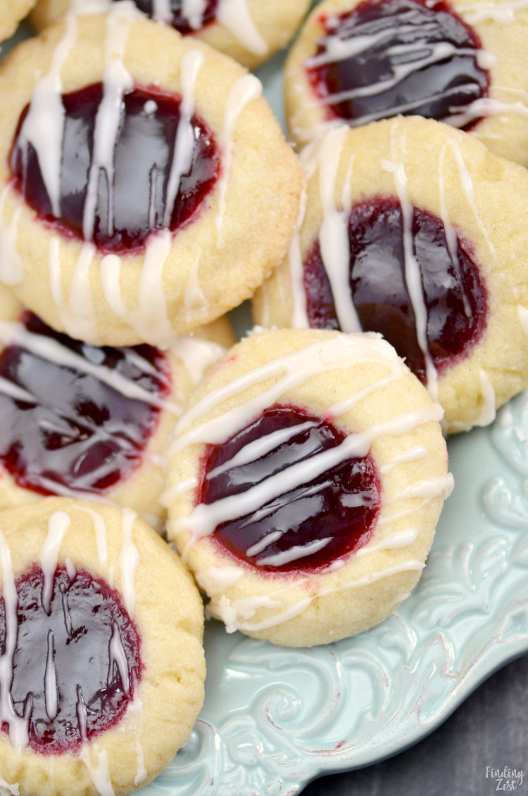Thumbprint Cookies With Icing
 Raspberry Thumbprint Cookies with Icing Finding Zest