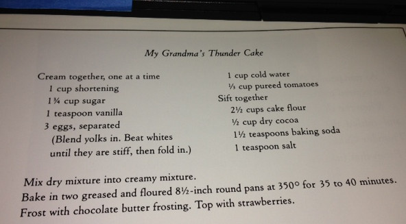 Thunder Cake Recipe
 thunder cake recipe Westerly Creek 4th Grade