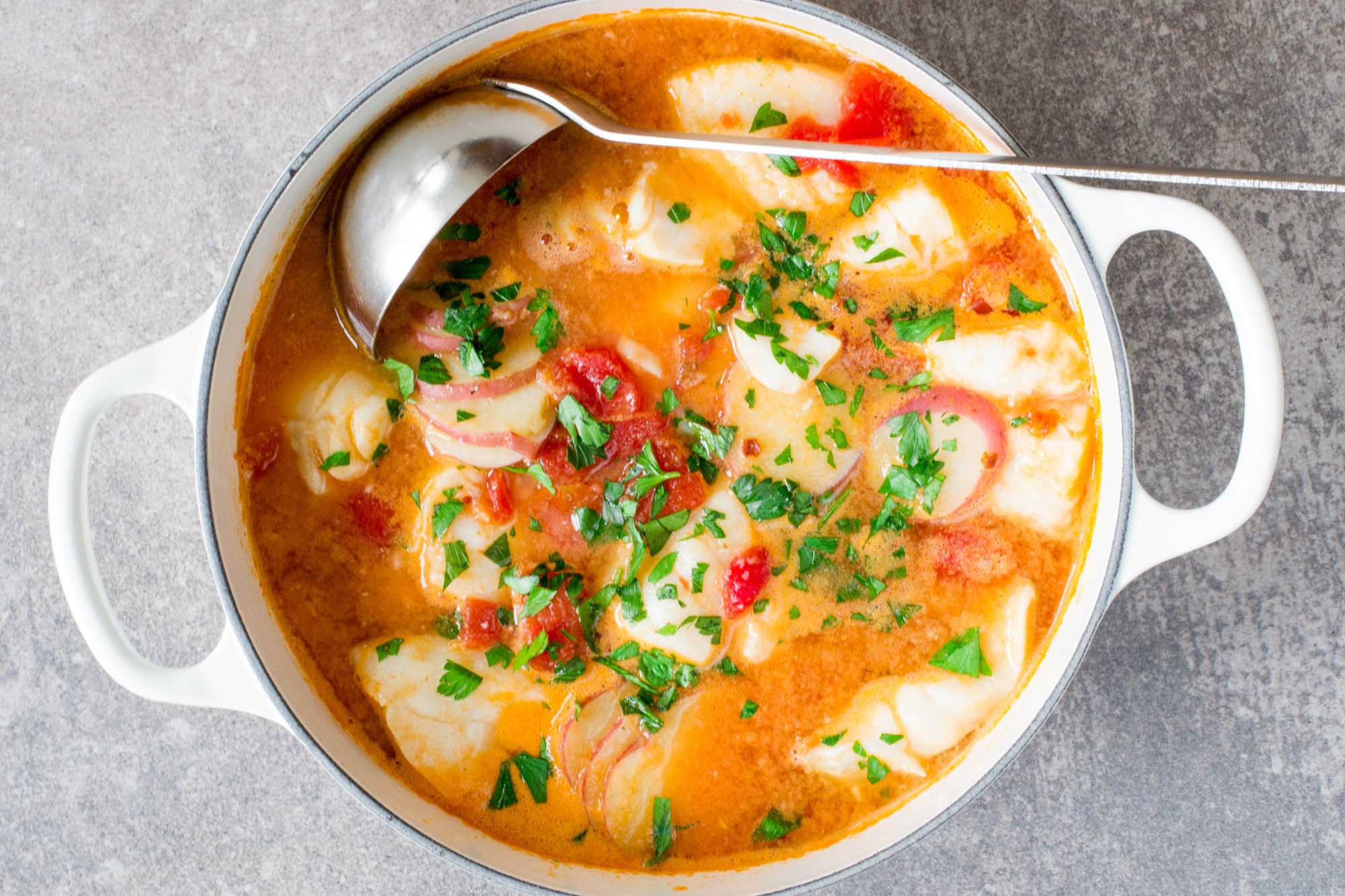 Tomato Fish Stew
 Fish Stew with Ginger and Tomatoes Recipe