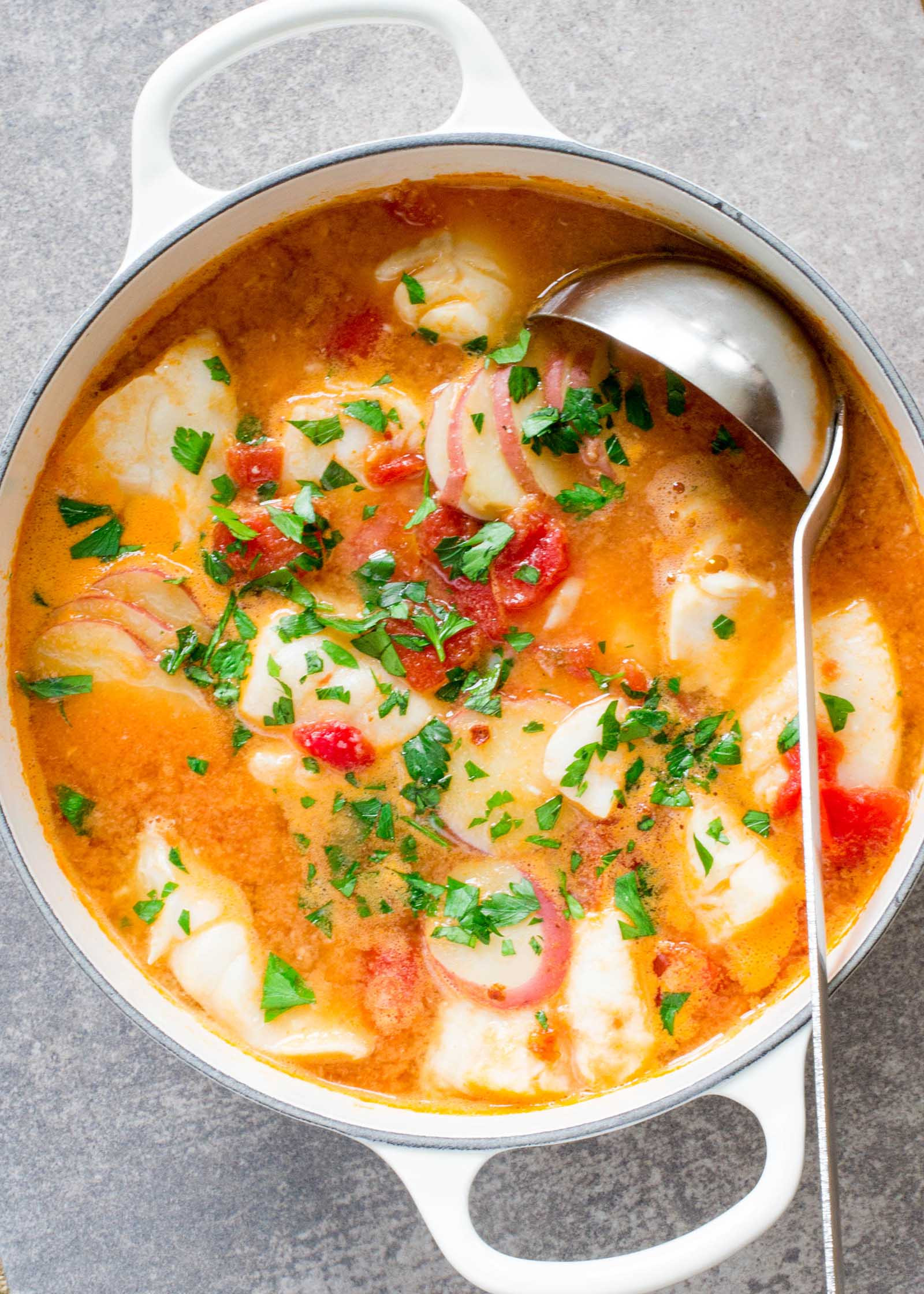 Tomato Fish Stew
 Fish Stew with Ginger and Tomatoes Recipe