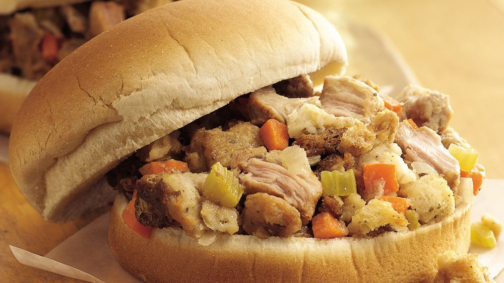 Turkey And Dressing Sandwiches
 Slow Cooker Turkey and Dressing Sandwiches Recipe