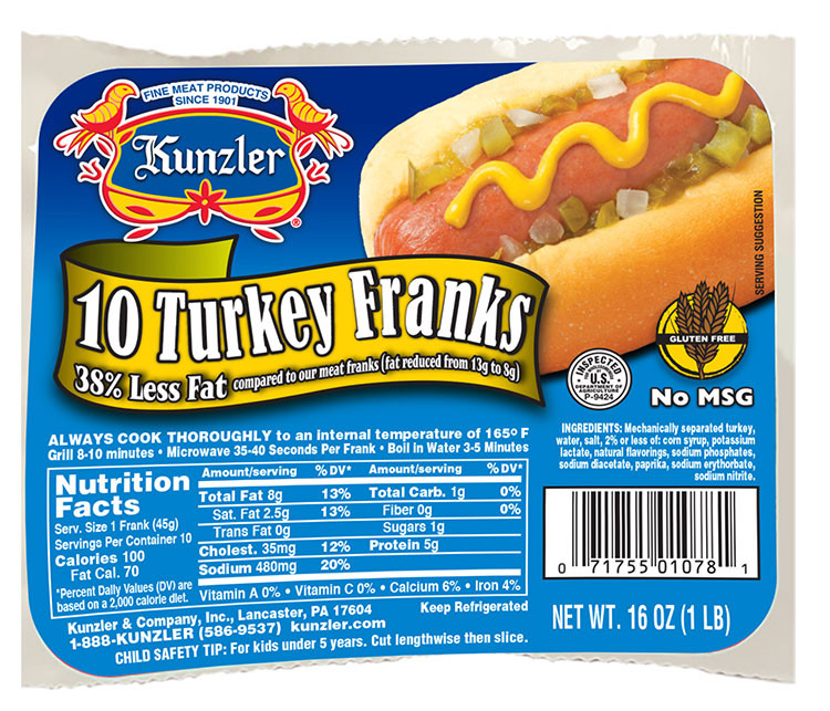 Turkey Hot Dogs
 Turkey Franks