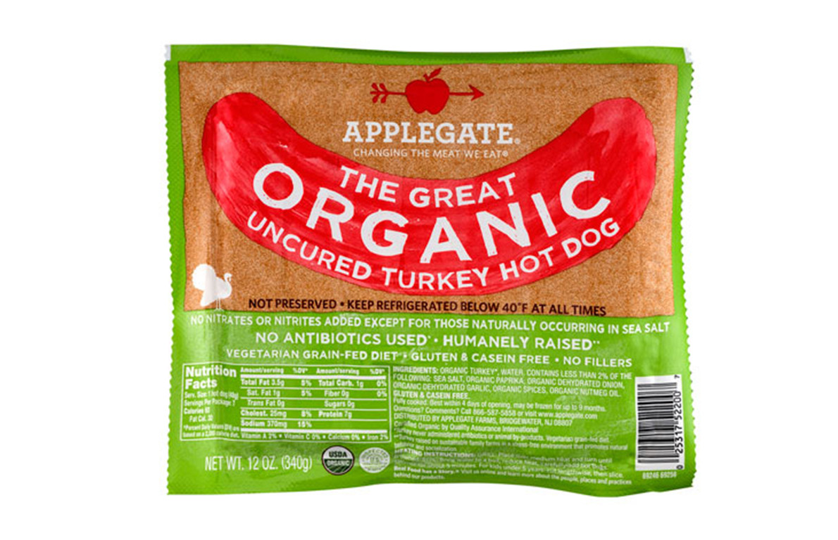 Turkey Hot Dogs
 Turkey Best Applegate The Great Organic Uncured Turkey