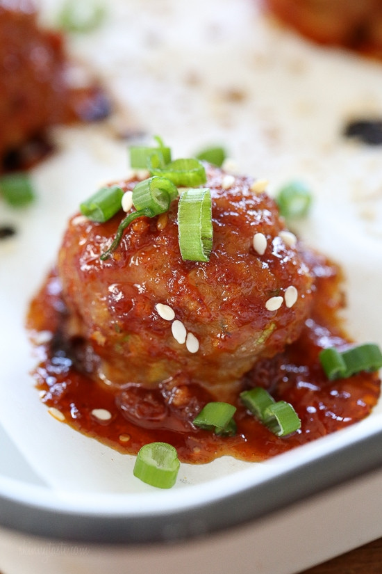 Turkey Meatballs Appetizers
 Asian Turkey Meatballs with Gochujang Glaze