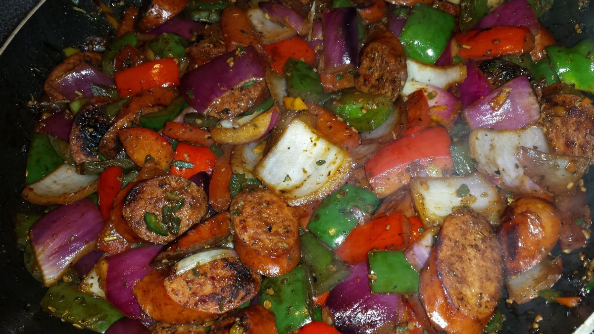 Turkey Sausage Ingredients
 Smoked Turkey Sausage with Peppers and ion Recipe