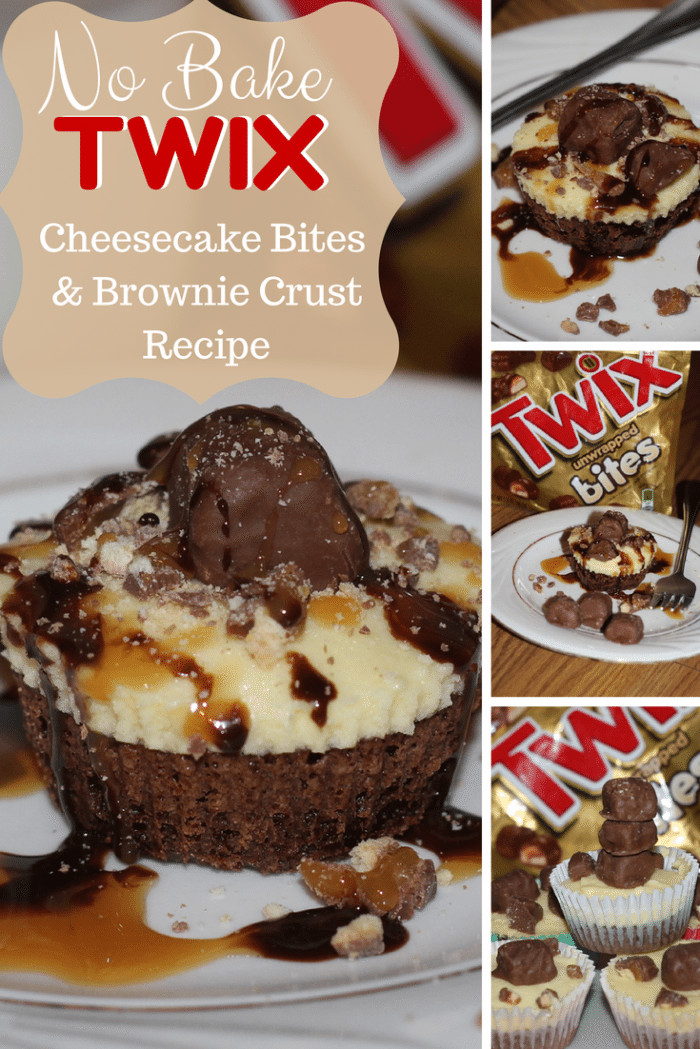 Twix Cheesecake Recipe
 No Bake TWIX Cheesecake Bites with Brownie Crust Recipe