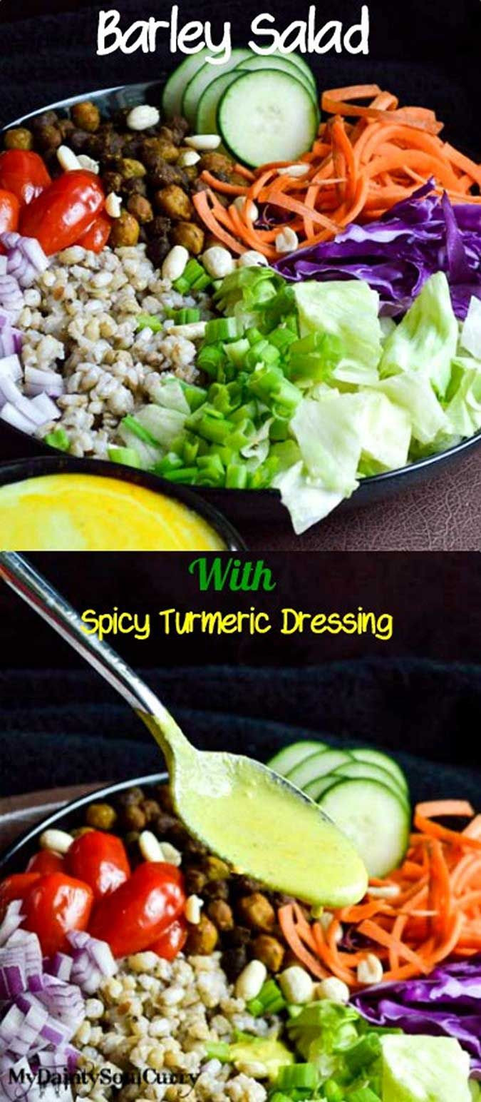 Vegan Barley Recipe
 Vegan Barley Salad with Spicy Turmeric Dressing