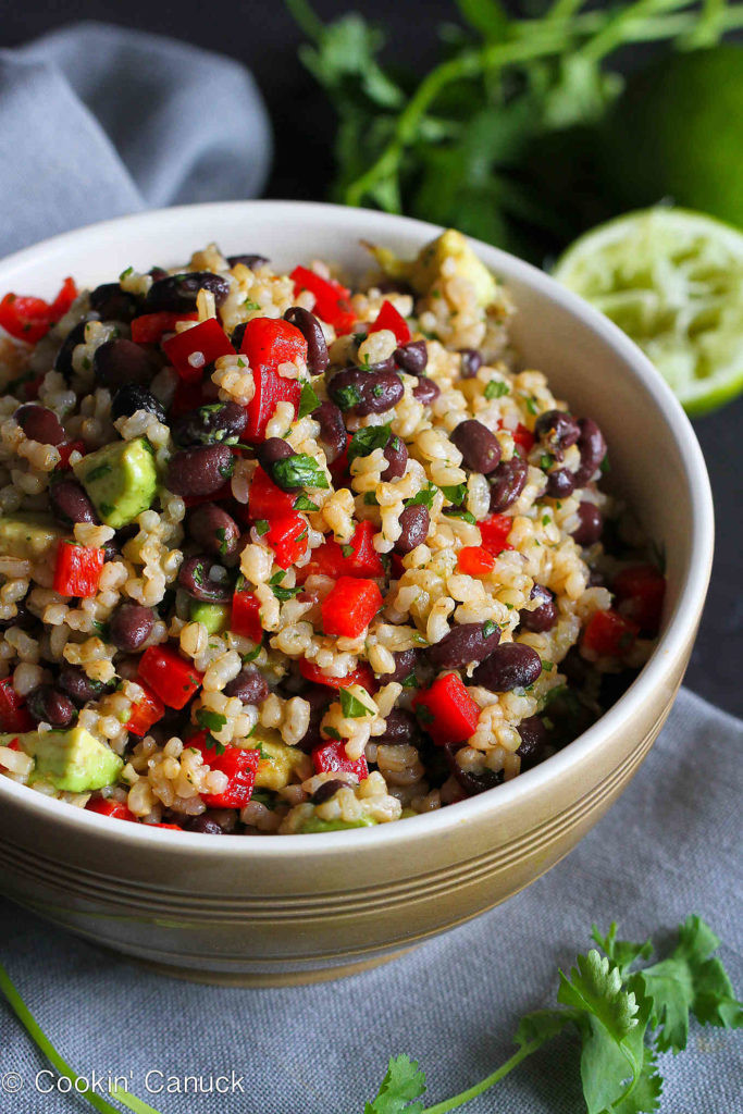 Vegan Bean Salad Recipes
 Brown Rice & Bean Salad Recipe w Hot Sauce Dressing