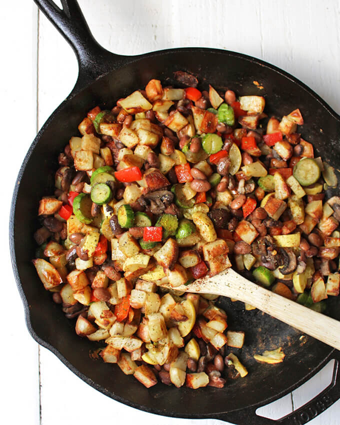 Vegan Breakfast Recipes
 Bean Potato & Veggie Vegan Breakfast Hash