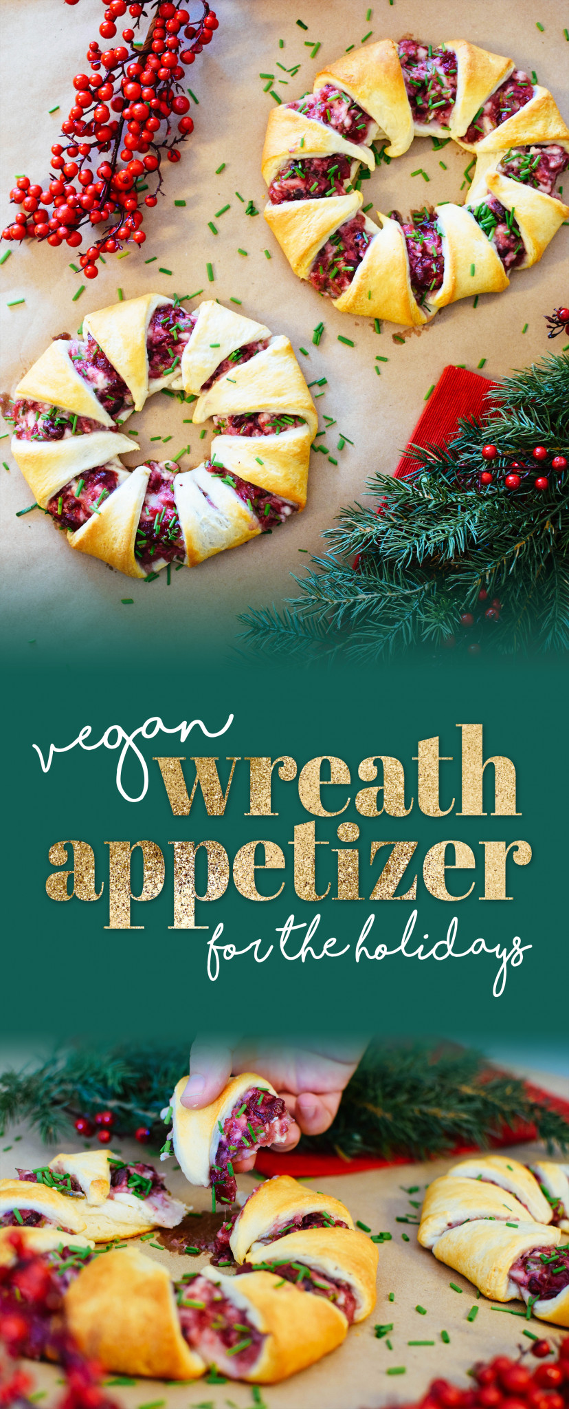 Vegan Christmas Appetizers
 Vegan Holiday Wreath Appetizer Spec Gold