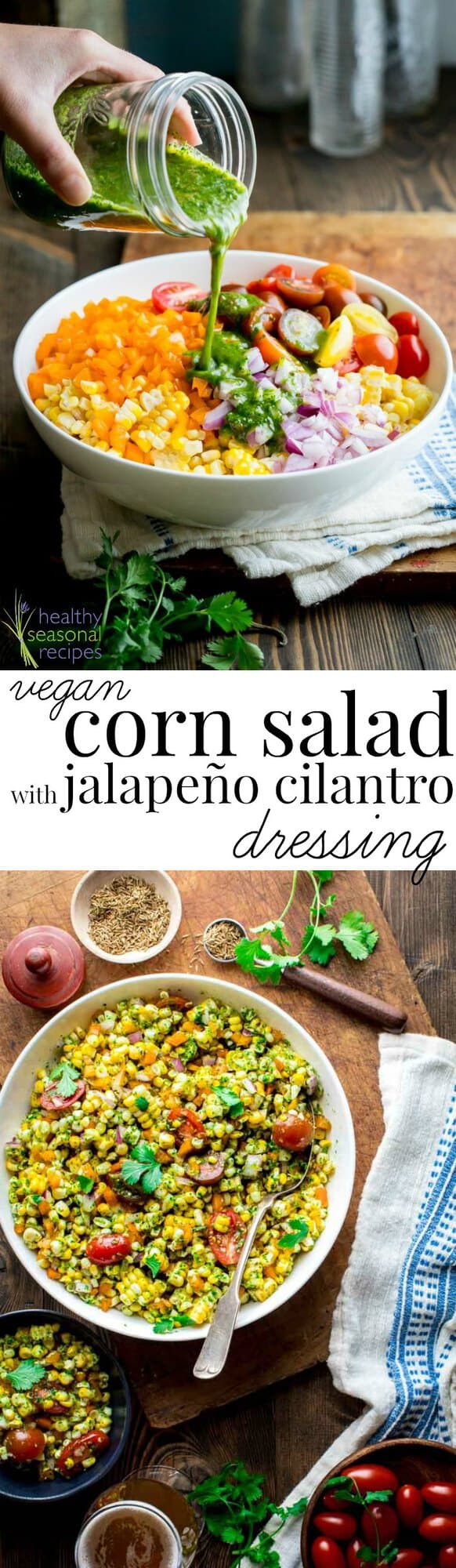 Vegan Corn Recipes
 vegan corn salad with jalapeño cilantro dressing Healthy