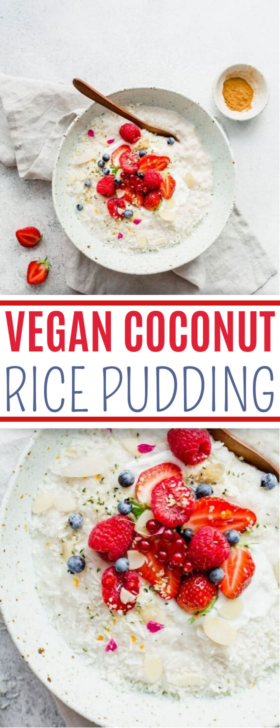 Vegan Dessert Recipes With Coconut Milk
 Vegan Coconut Rice Pudding vegan dessert easy pudding