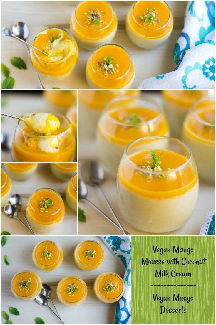 Vegan Dessert Recipes With Coconut Milk
 Vegan Mango Mousse with Coconut Milk Cream