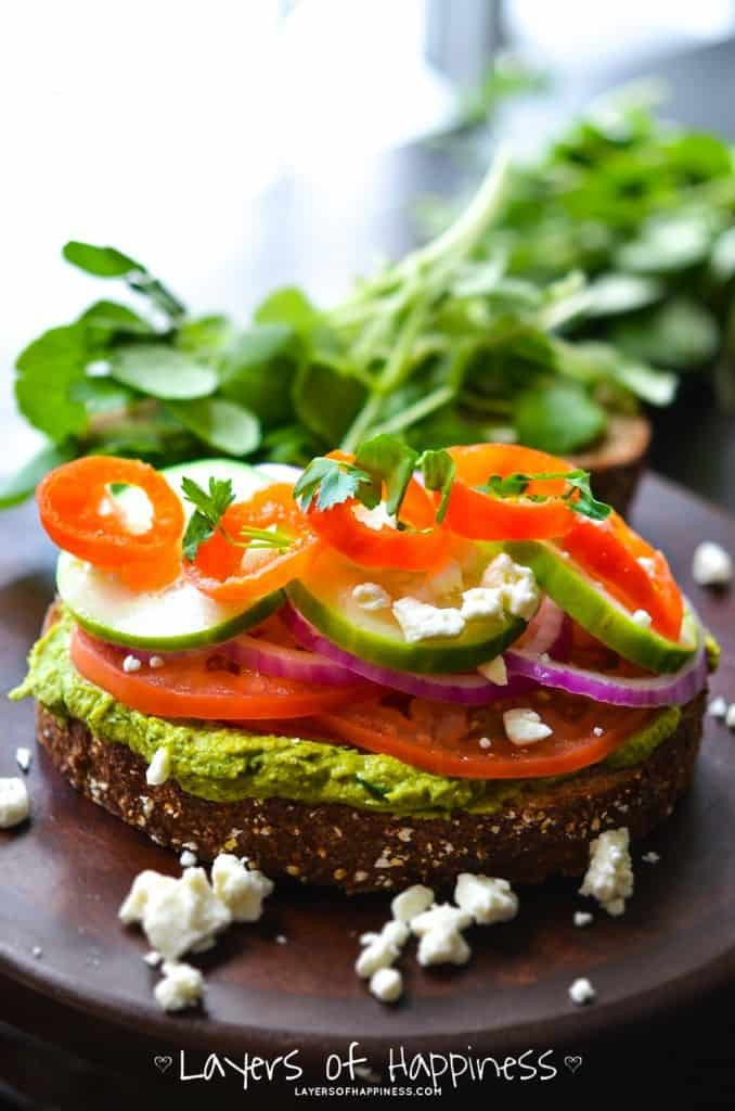 Vegan Mediterranean Recipes
 Loaded Mediterranean Veggie Sandwich Layers of Happiness