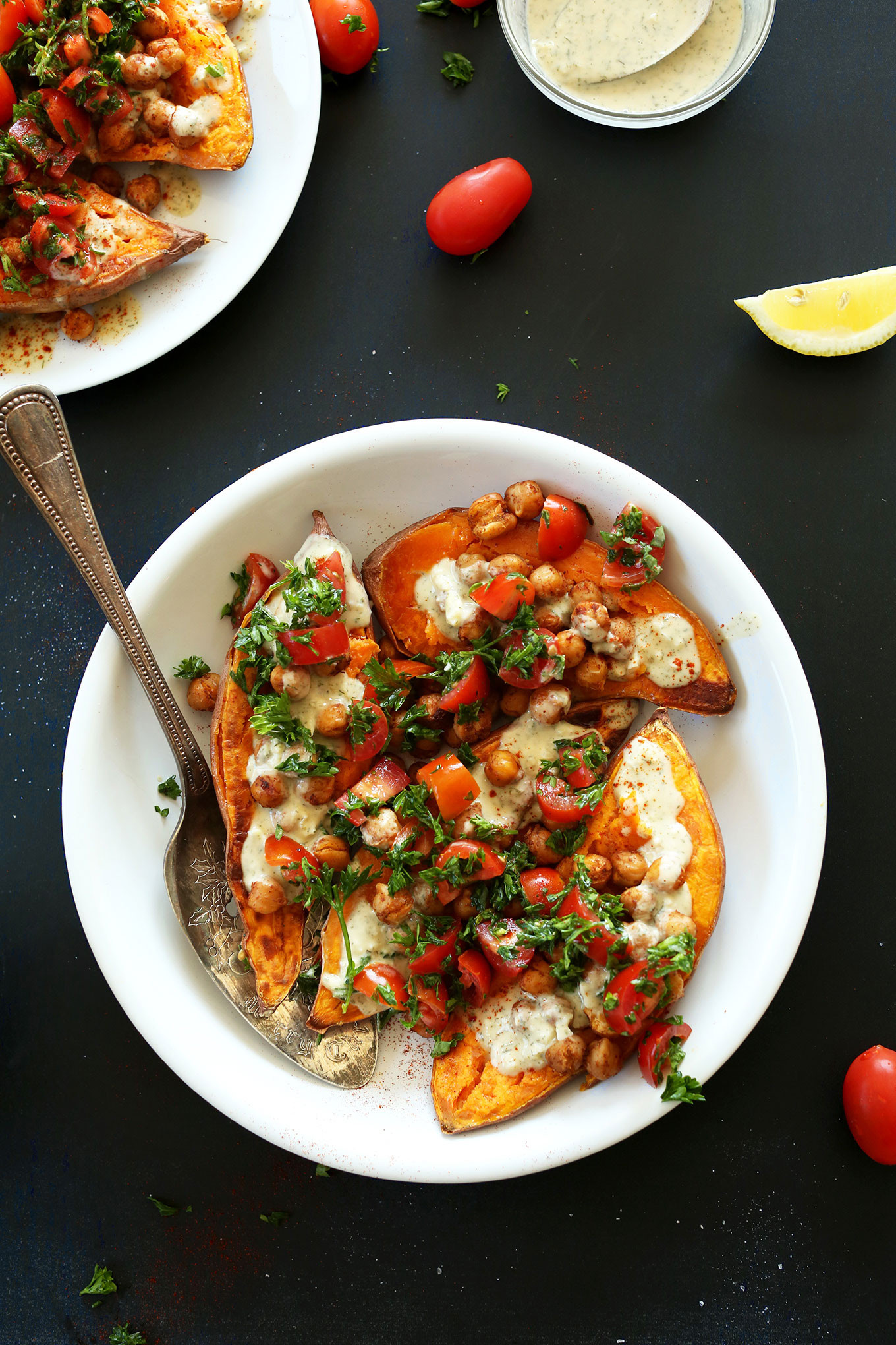 Vegan Mediterranean Recipes
 Mediterranean Baked Sweet Potatoes