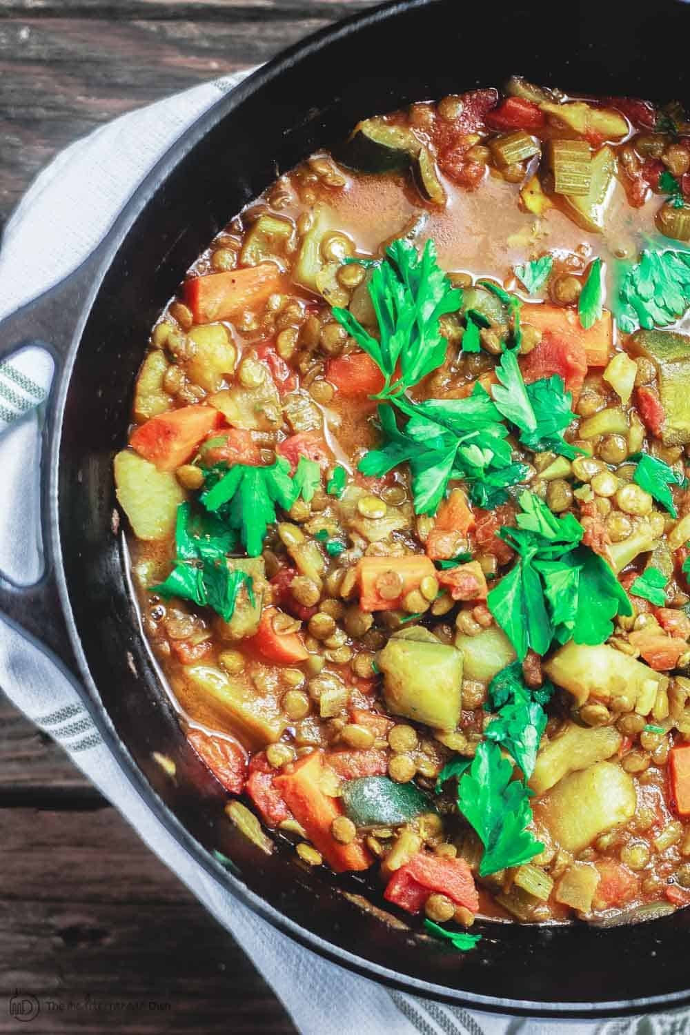 Vegan Mediterranean Recipes
 Chunky Vegan Lentil Soup