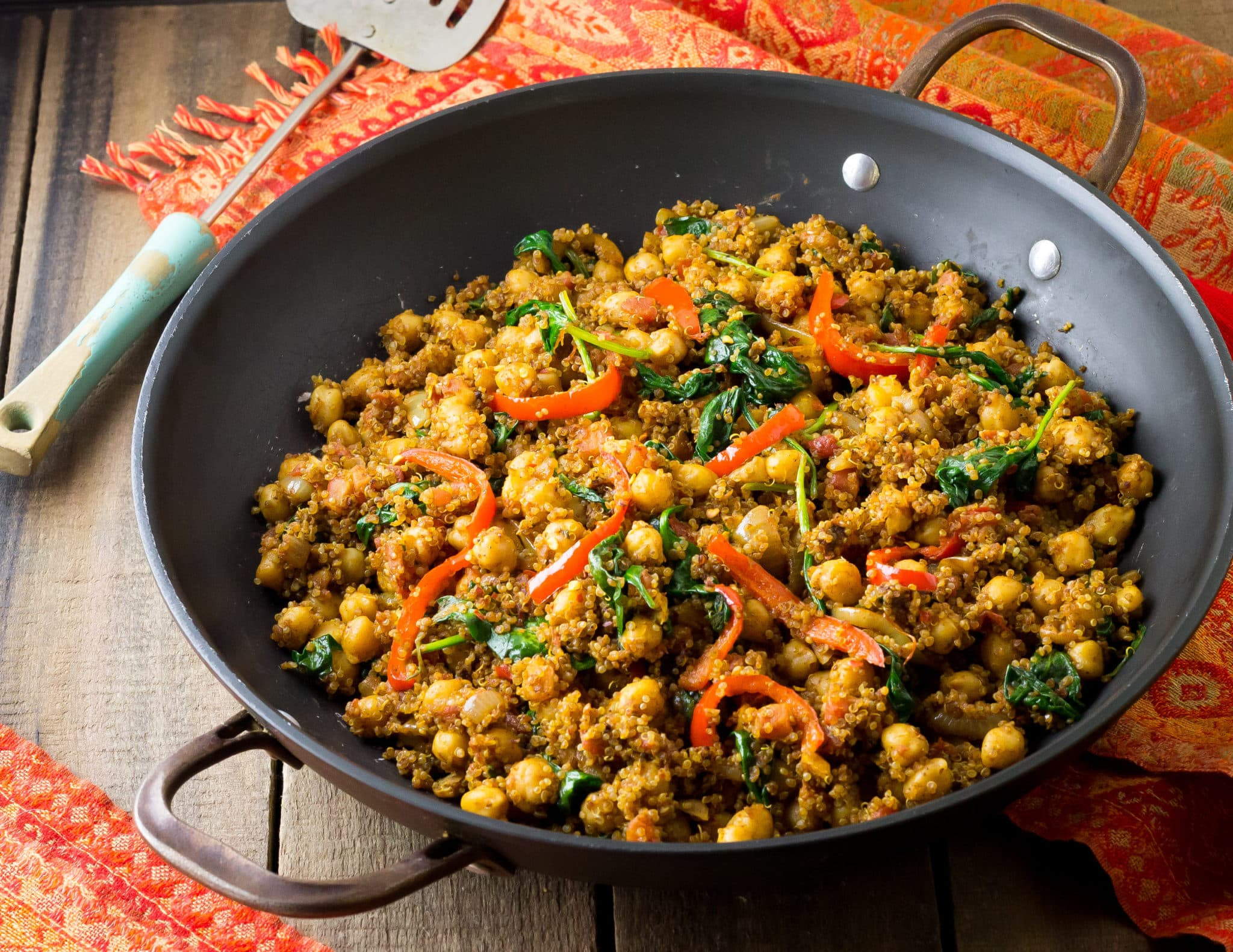 Vegan Recipe With Quinoa
 Indian Quinoa and Chickpea Stir Fry