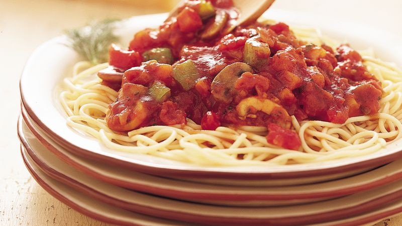 Vegetable Spaghetti Recipe
 Ve able Spaghetti Sauce recipe from Betty Crocker