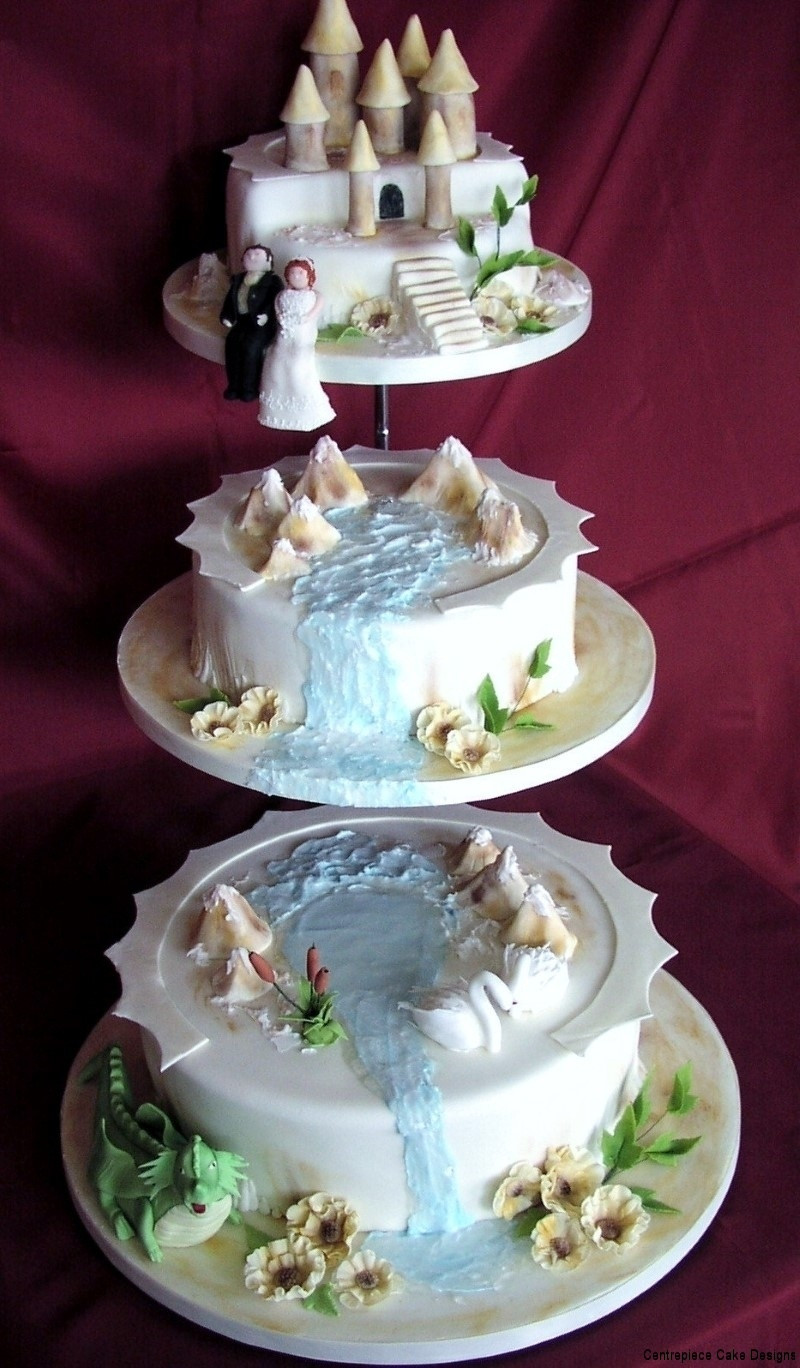 Waterfalls Wedding Cakes
 Funky Theme Wedding Cakes Madeon the Isle of Wight