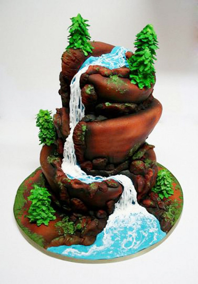 Waterfalls Wedding Cakes
 Waterfall Wedding Cakes Wedding Cake Cake Ideas by