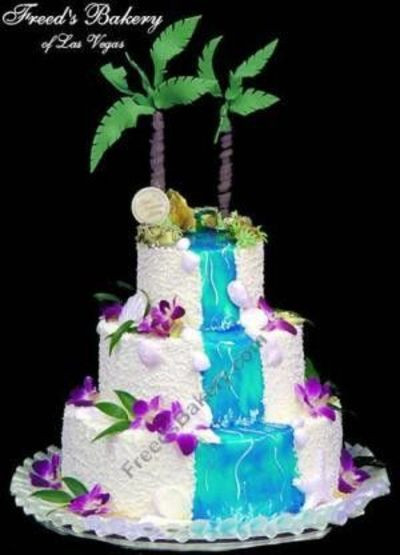 Waterfalls Wedding Cakes
 tropical waterfall cake for a beach wedding wedding