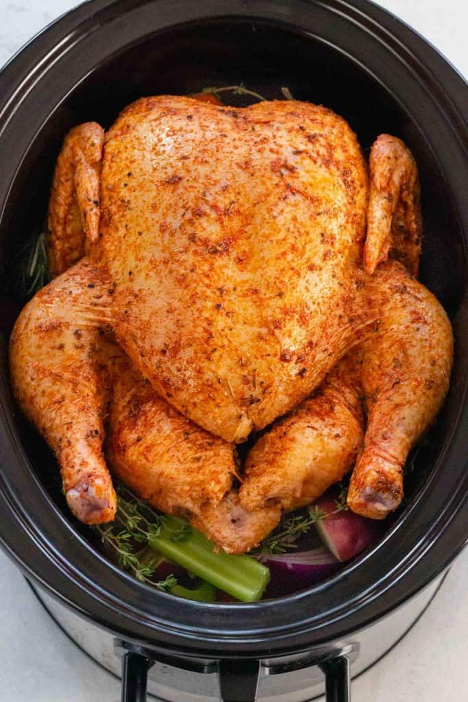 Whole Chicken Recipes Slow Cooker
 Slow Cooker Whole Chicken Cafe Delites