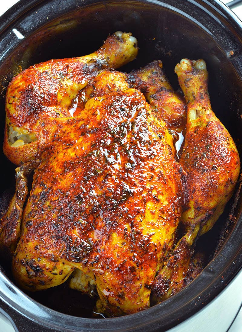 Whole Chicken Recipes Slow Cooker
 Slow Cooker Rotisserie Chicken OMG Chocolate Desserts