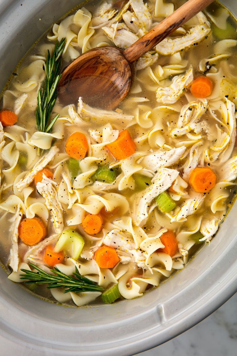 Whole Chicken Soup Crock Pot
 Crock Pot Chicken Noodle Will Warm Up Your Whole Crew