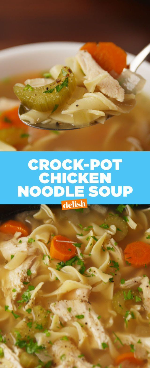 Whole Chicken Soup Crock Pot
 Crock Pot Chicken Noodle Will Warm Up Your Whole Crew