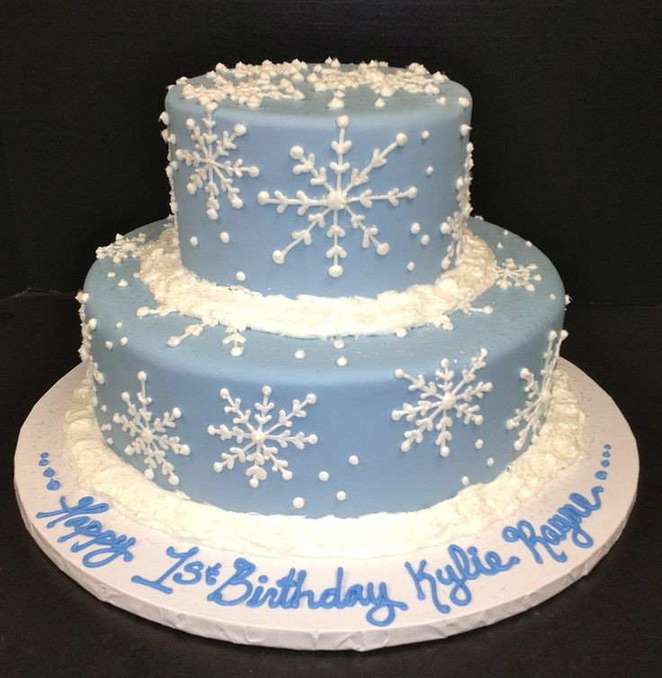 Winter Wonderland Birthday Cake
 Snowflake Birthday Cakes