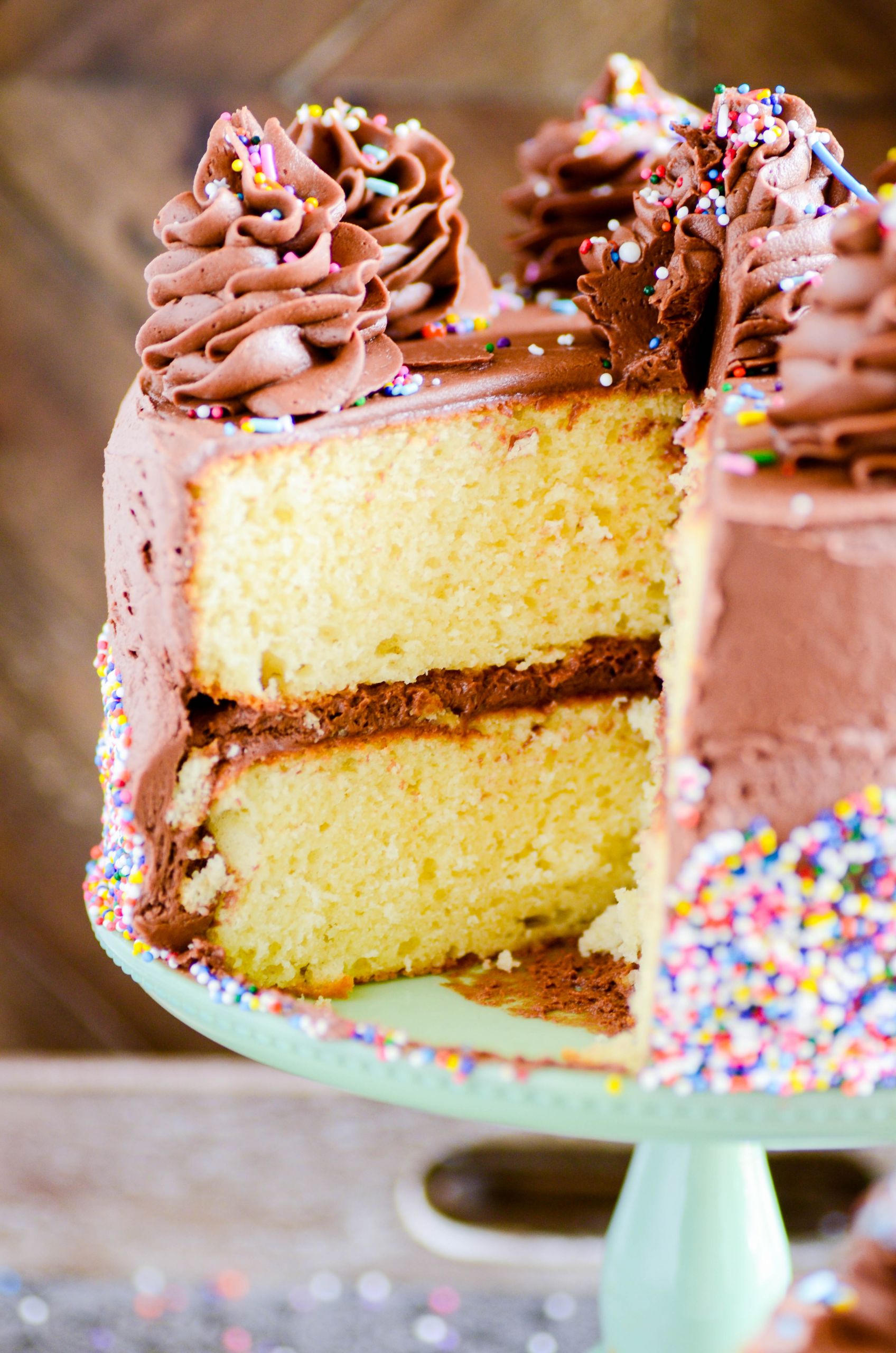 Yellow Birthday Cake Recipe
 Another Yellow Birthday Cake with Chocolate Frosting