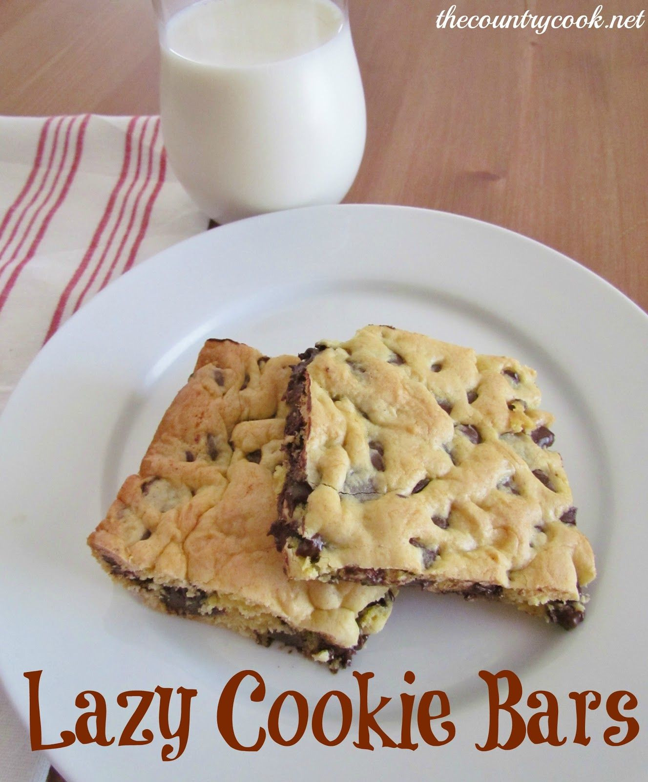 Yellow Cake Mix Cookie Bars
 Lazy chocolate chip cookie bars Recipe