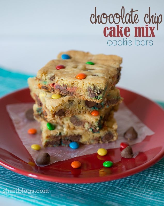 Yellow Cake Mix Cookie Bars
 Chocolate Chip Cake Mix Cookie Bars Recipe