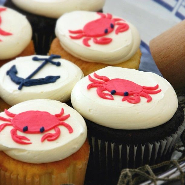 Blue Crab Cupcakes
 2858 best Crabs for me images on Pinterest
