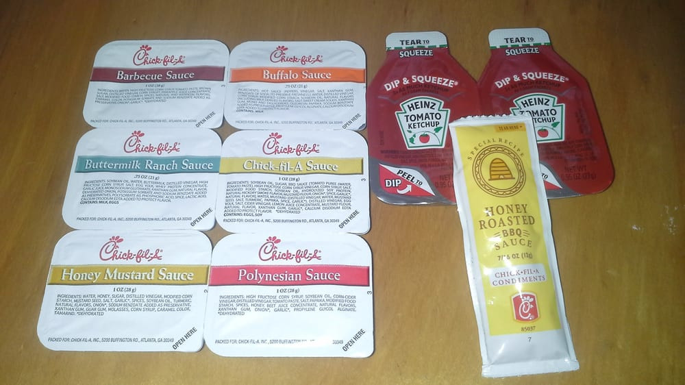 Chick Fil A Bbq Sauce
 Sauces Barbecue Buffalo Ketchup Buttermilk ranch