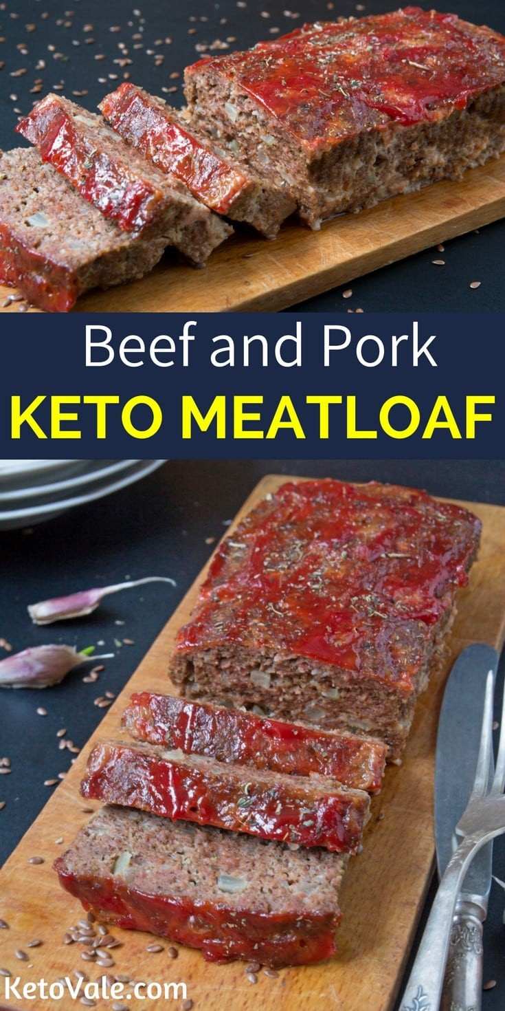 Meatloaf With Beef And Pork
 Beef and Pork Meatloaf Keto Gluten Free Recipe