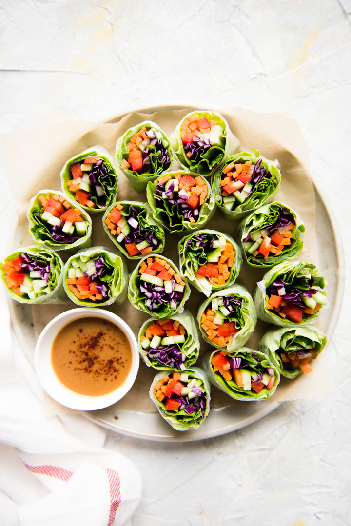 Vegetable Appetizer Recipes
 Fresh Vegan Ve able Spring Rolls Recipe