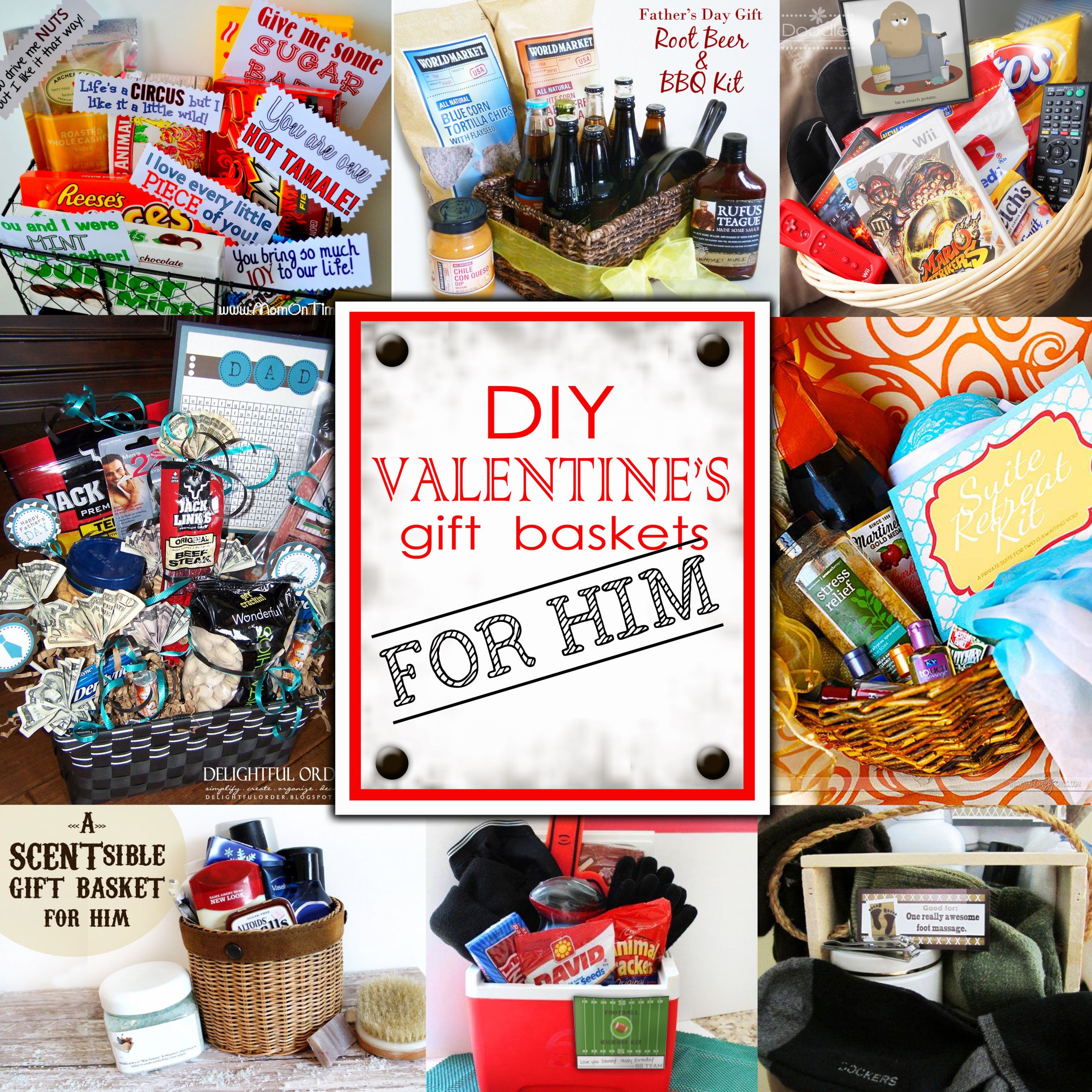 Best Male Valentines Day Gift Ideas
 DIY Valentine s Day Gift Baskets For Him Darling Doodles