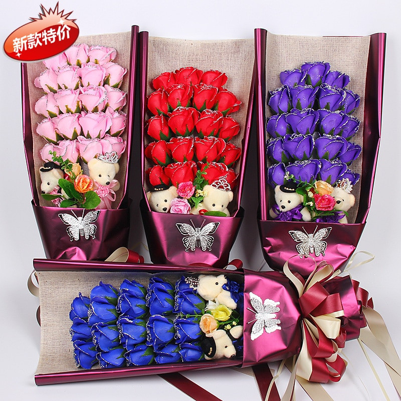 Female Valentine Gift Ideas
 Soap flower rose lovers t ideas girlfriends surprise