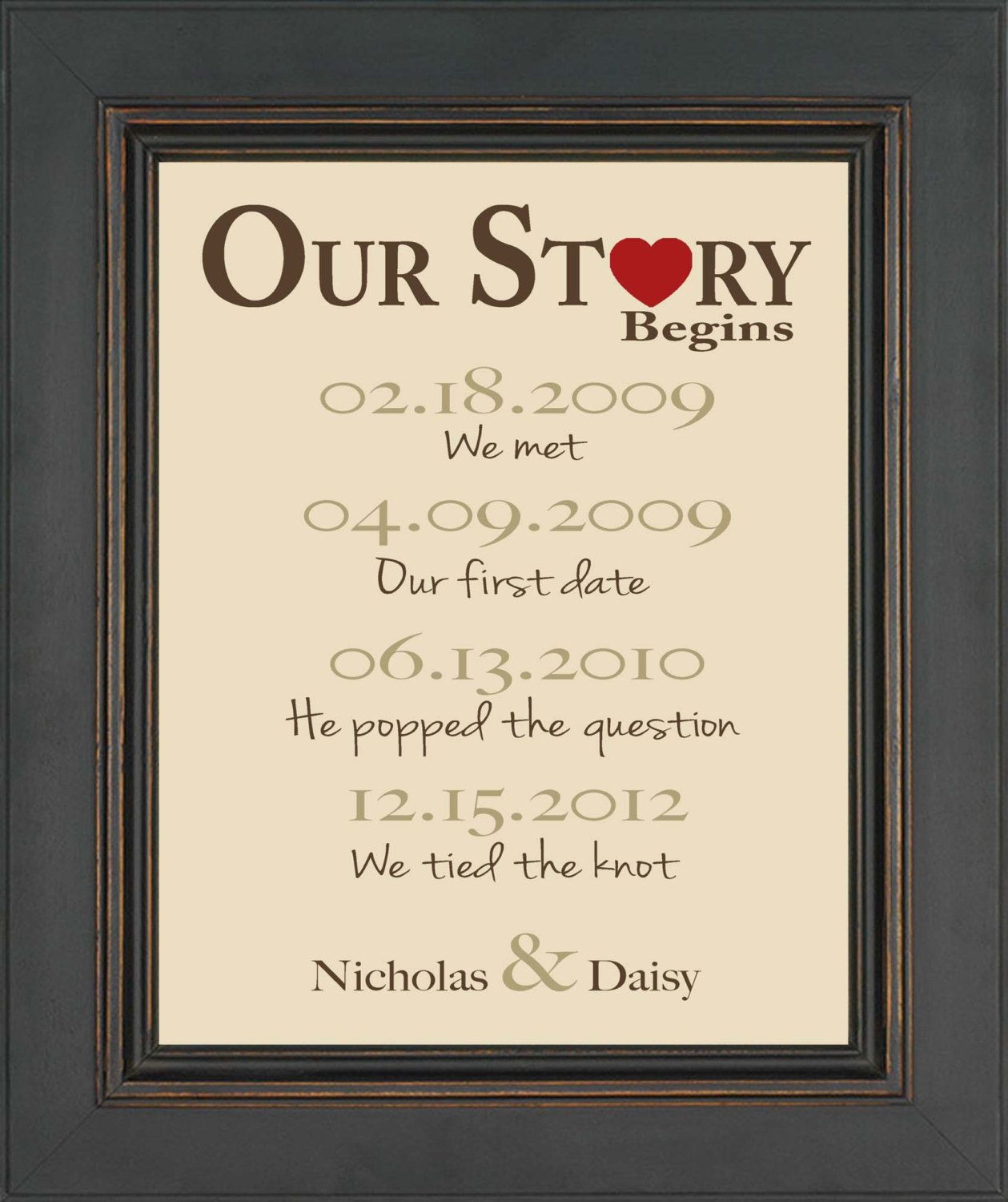 First Married Valentine'S Day Gift Ideas
 Valentine s Day Gift First Anniversary Gift by