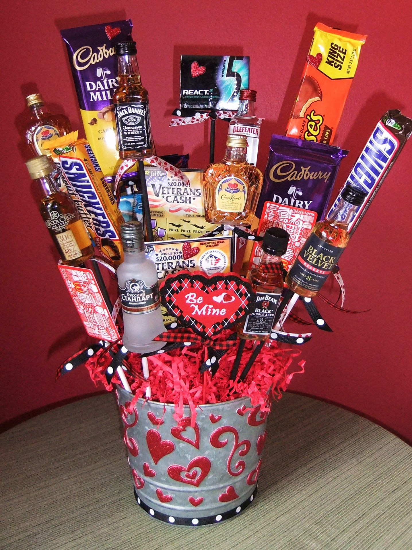 Guy Valentines Day Gift Ideas
 Valentine s Day man bouquet liquor chocolate t