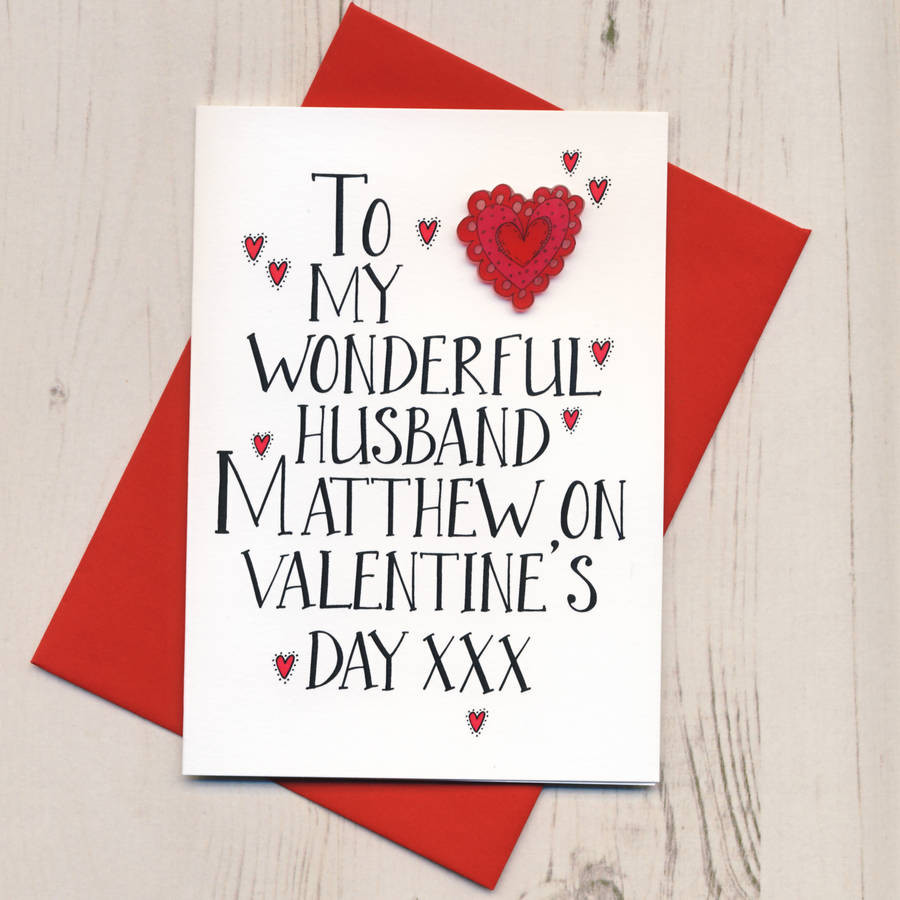 Ideas For Valentines Day For Husband
 Personalised Husband Valentines Card By Eggbert & Daisy