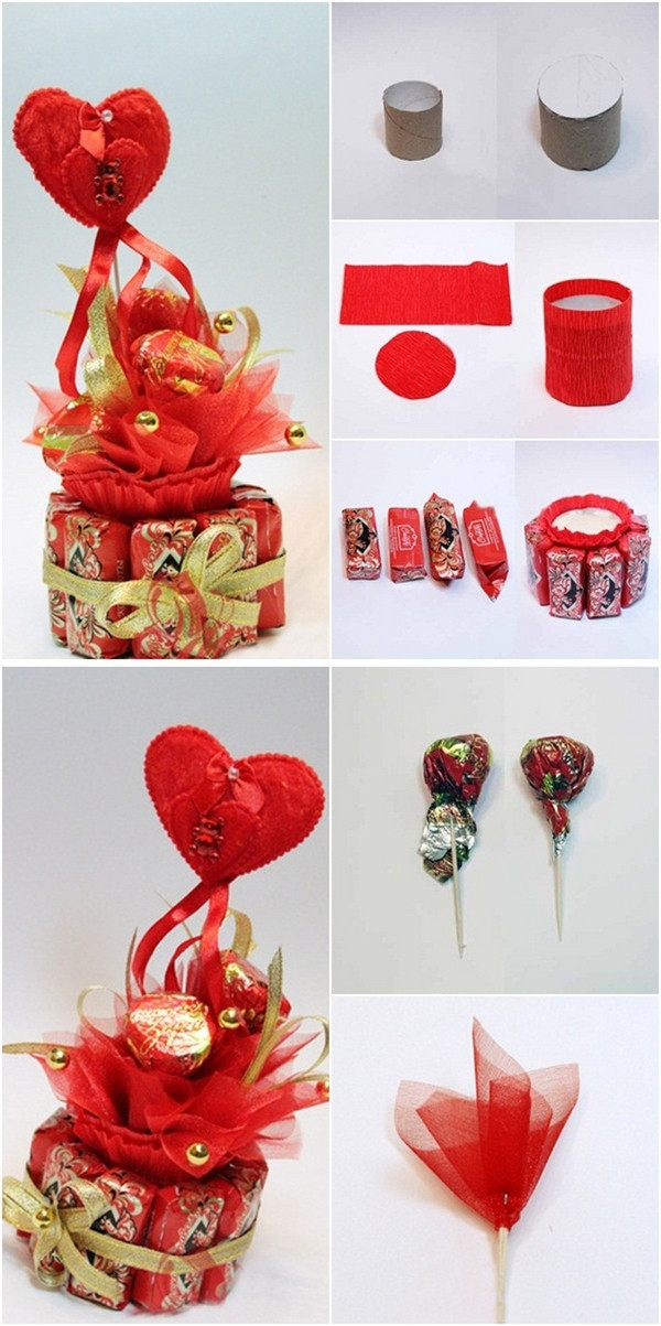 Valentine Candy Gift Ideas
 DIY Valentine s Day t idea Make heart shaped