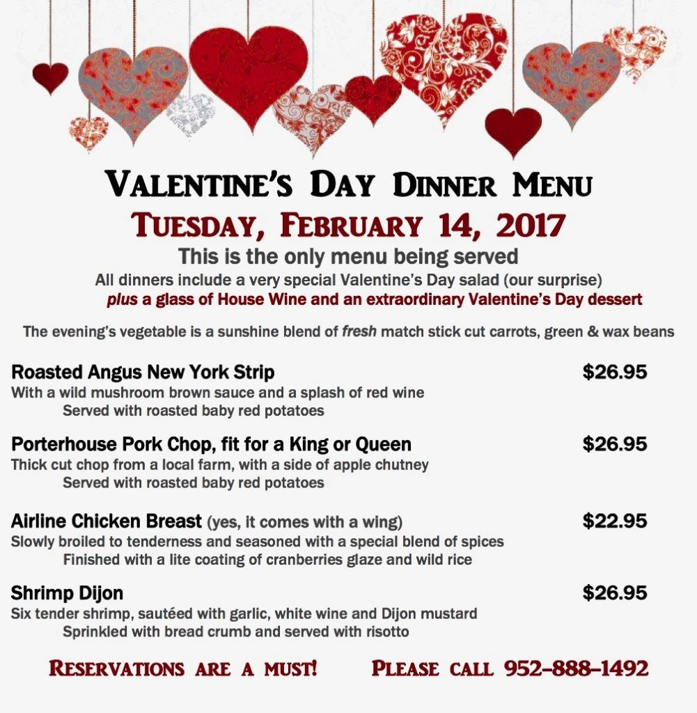 Valentine Dinner Restaurants
 Valentine s Day Dinner Special Bloomington Event Center