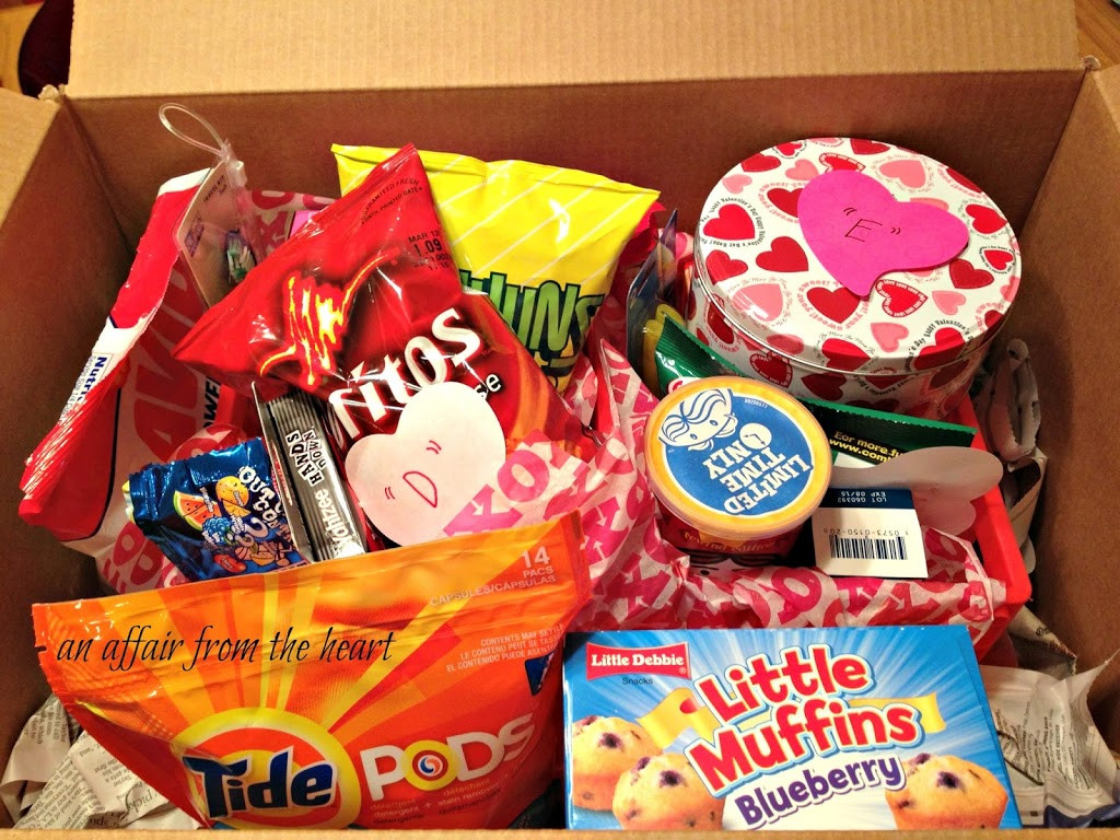 Valentine Gift Ideas For College Son
 College Care Package – Valentine Style